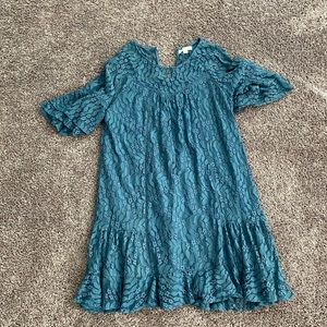Francesca’s Collection Teal Lace Dress